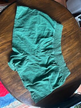 wild fable Green High-Waist Smocked Shorts